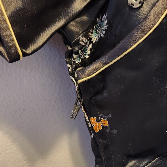 SOLZ SQUIRREL Black Chinese Brocade Cheongsam Dress - 36 (NWT) - Picture 8 of 15